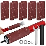 Huudngeje Trommelschleifer-Set, Gummi-Schleiftrommel, Spindelschleifer-Adapter, mit 120er-Schleifpapiertrommel, Schleifhülsen, Bohrmaschine