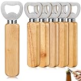 Zeawavsl Flaschenöffner Set aus Holz 6-teiliger Bierflaschenöffner, Natürliches Design, Tragbar, Personalisiertes Geschenk, Flaschenöffner für Männer, aus Holz für die Hausbar