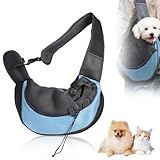 Hundetragetasche, Verstellbarem Tragetasche Hund Bis 5kg Hundetrage Transporttasche mit Kordelzug Atmungsaktive Mesh Hundetragetuch für kleinen Hund Katze Aktivitäten Im Freien