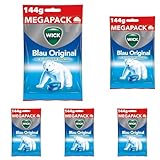 WICK Blau Original Hustenbonbons mit Zucker Megapack - 5er Pack (1 x 144g)
