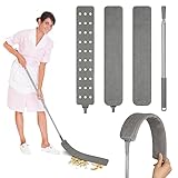 Teleskop Staubwedel Waschbar, Stange Biegbar Eckbesen, 1.2m-2.5m Ausziehbar Duster Mikrofaser Edelstahl Teleskop mit Zwei Austauschbare Reinigungsbürsten,für Staubwedelen Spinnweben