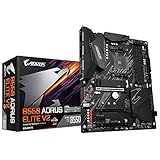 GIGABYTE B550 AORUS ELITE V2 Mainboard – AMD Ryzen 5000 CPUs, 12+2 Phasen VRM, bis zu 4733 MHz DDR4, 1xPCIe 4.0 + 1xPCIe 3.0 M.2, 2.5GbE LAN, USB 3.2 Gen 2