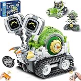 Sillbird Technik Roboter Kinder für Jungen, 3-in-1 Roboter Programmierbar mit App & Fernsteuerung, Roboter/Schnecke/Bulldozer RC Bauspielzeug, Kreatives Geschenk Jungen Mädchen 8 Jahre (478 Stück)