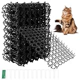 GBACHOOSE 36 Stück Katzenabwehr Matte, 20 x 15 cm Dornengitter Gegen Katzen, Tier Barriere mit Spikes für Garten und Außenbereich