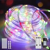 JVURICE lichtschlauch 10M 200 LED Lichterkette Außen Lichtschnur Outdoor IP67 Wasserfest 8 Modi Dimmbar Fernbedienung Timer Warmweiß Lichterschlauch Für Innen Aussen Party Hochzeit Weihnachten