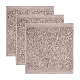 möve Superwuschel Seiftuch 30 x 30 cm aus 100% Baumwolle, cashmere 3er Set