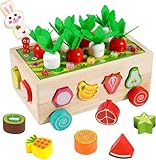 Sunknight Montessori Spielzeug Ab 1 Jahr Holzspielzeug 7-in-1 Farmspiel Motorikspielzeug Aus Holz Steckwürfel Sortier Und Stapelspielzeug Lernspielzeug Geschenk Für 1 2 3 4 5 Jahre Kleinkind