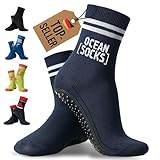 OceanSocks Strandsocken – Barfußsocken mit Sohle für Strand, Wasser, Watt, Boot & Trampolin – Aqua-Schuhe für Damen, Herren & Kinder