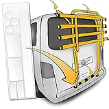 Lackschutzshop Universal Lackschutzfolien XXL-Set für Auto-Heckträger - Selbstklebende, transparente Schutz-Pads für Fahrrad-Träger - Klebe-Folie