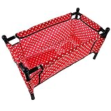 UPKOCH 1 Satz Puppenbetten Miniatur-puppenkrippe Miniatur Krippe Miniaturmöbeldekore Puppen-minimöbel Minibett Krippenmodell-schmuck Mini- Puppensachen Mini-hausbett Stoff Rot