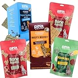 RiNa Hundekuchen & Snacks - Probierpaket | 2 Boxen á 10 Riegel | 3 Snack-Packungen à 180g | 100% natürliche Zutaten | Gut verdaulich | Made in Germany