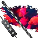 Pawfly 23 W Aquarium Farbverstärkung LED-Leuchte für 74-114 cm Fischbecken IPX8 Wasserdicht Brillante RGB-Beleuchtung mit 7 Effekten Timer & Helligkeitsregelung