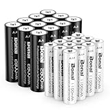 BONAI Akku 12XAA und 12XAAA 2800/1100mAh Wiederaufladbare Batterien hohe Kapazität 1,2V AA/AAA NI-MH Aufladbare Akkubatterien geringe Selbstentladung (24 Stück)