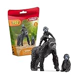 schleich 42601 Flachland Gorilla Familie, für Kinder ab 3+ Jahren, WILD LIFE - Spielfigur, Mehrfarbig/Meereswellen (Ocean Tides)