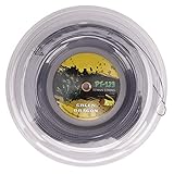 Baxnore 1,25 mm Polyester-Tennissaite, Tennisschlägersaite, runde Schlägersaite, zugfeste Schlägersaite, bequemer Griff, Schlägersaite für Schläger (Silbergrau)