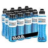 Powerade Sports Mountain Blast Zero, zuckerfreies Sport Getränk mit Fruchtmix-Geschmack, Sport Drink in stylischen Einweg Flaschen (12 x 500 ml)