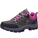 CAMEL CROWN Damen Wanderschuhe Outdoor Trekking Schuhe Sport Hiking Bergschuhe für Klettern Reisen Täglichen Gebrauch Trainer,Hellgrau/Pink 660,40 EU
