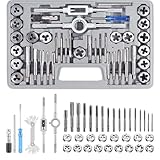 HSEAMALL Gewindeschneidsatz, 40-teilig, M3-M12 Gewindebohrer und Schneideisen