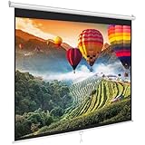 Pyle Beamer Rollo-Leinwand, 84 Zoll, 170×127 cm 4:3, Full-HD & 4K-kompatibel, Ausziehbar, Projektor- Leinwand für Wand/Decke, ideal für Heimkino & Präsentationen
