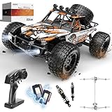 DEERC Ferngesteuertes Auto 1:10 Maßstab für Erwachsene & Jungen, 48 KM/H 4X4 Hobby RC Monster Truck mit Lichtern, 2 Batterien für 30mins Spaß, 2.4 GHz All Terrain RC Auto