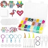 MXTIMWAN 4200 Stück Bügelperlen Set, 5mm 24 Farben Bügelperlen Platten mit Aufbewahrungsbox, DIY Steckperlen in Sortierbox Set mit Enthalten Pegboard, Booklet, Kreative DIY Kit