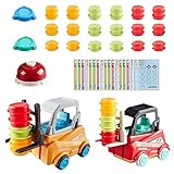 ARONRAVE Engineer Forklift Transport Game, Ingenieur Gabelstapler Transport Spiel Gabelstapler Transport Spiel Kinder Engineering Truck Gabelstapler Gabelstapler Stapelbares Spielzeug für Kinder