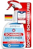 Patronus Profi Schimmelentferner mit Hafteffekt & Sofortwirkung [500 ml] für Wand, Bad, Fliesen, Fugen & mehr - Effektives Anti Schimmel Spray mit Aktivchlor zum Schimmel entfernen & als Fugenreiniger