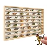 Creative Deco Setzkasten Holz Sammlervitrine für Figuren, Spielzeugsoldaten - 8 Ebenen | Horizontales Wandregal für Miniaturen | Schaukasten Vitrine Hängend Sammelbox Sammelvitrine 79 x 47 x 5,5 cm