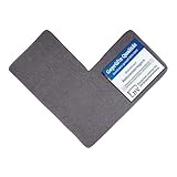 WohnDirect Badematte L-Form Eckdusche Grau – Eck-Badvorleger (Schenkelmaß 100x100 cm) – Weicher Hochflor Teppich ums Eck, 50cm Breite (Versand aus DE)