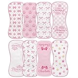 Shaeotek Bio-Spucktücher für Babys (Jungen und Mädchen), 8er-Packung aus Reiner Baumwolle, super saugfähig und weich, ideal für Neugeborene