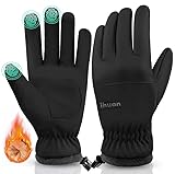 ihuan Thermo Fahrradhandschuhe Damen Herren Warme Radsport Handschuhe für Winter, Touchscreen Wasserdicht Winddicht rutschfest für Laufen, Skifahren, Wandern