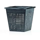 OASE 53754 Pflanzkorb viereckig 11, 1 L Inhalt - für Wasserpflanzen in der Ufer- und Flachwasserzone, Teichbepflanzung, erleichtert das Einwintern, Schwarz