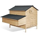 IDMarket - Hühnerstall Hütte XXL für Hühner mit Legenest aus Holz