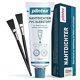 PLINTEX® Nahtdichter 30ml extra stark inkl. 2x Pinsel - Nahtkleber für Zelte, Jacken, Markisen, Sonnensegel & Rucksäcke - Zeltnaht abdichten, Zelt-Kleber, Naht Dichter