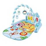 ERYUE Spieldecke Baby,spielmatte Baby Mit Abnehmbaren Hängenden Spielzeugen,Tragbare Spielbogen Bequem Und Weich,Baby Krabbeldecke Baby-Spaß-Spielzeug Für Jungen Und Mädchen Zwischen 3-6-12 Monaten