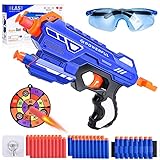 Herefun Kinder Pistole für Nerf Pfeile, Spielzeug Blaster Pistolen mit 40 Schaumstoff Munition+Schutzbrille, Kinder Gewehr mit Munition Outdoor Kinder Gewehr Schießspiel Geschenke für Weihnachten