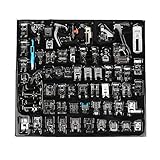 62Pcs Nähfuss set, Nähmaschinennähfüße, Nähfüße Zubehör Set für Brother, Babylock, Singer, Janome, Elna, Nähmaschinen