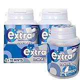 Extra Professional Mint Zuckerfreie Lutschpastillen, Multipack mit 6 x 70 Lutschbonbons, Süßigkeiten mit Minzgeschmack, Xylitol Mints, Lutschbonbons für frischen Atem
