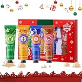 Weihnachten Handcreme Set für Sehr Trockene Hände, Handcreme Weihnachtsgeschenke Feuchtigkeitscreme für den Winter - Kleine Geschenke für Frauen und Mädchen, Pflegecreme für Rissige Hände