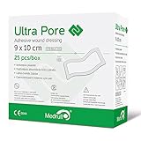 Medrull Steriler Wundverband 9x10 cm Sterile Wundpflaster ULTRA PORE Starke Klebekraft - Schützt bei Schnittwunden & Kratzern - Einzeln verpackt 25er Pack
