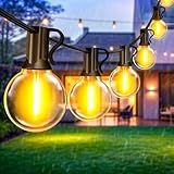 Lichterkette Außen LED Outdoor Strom - 10m Aussen Beleuchtung Balkon Garten Glühbirnen Pavillon Lichterketten Lights Party Terrasse Draußen Birnen Innen Terrassen Aussenlichterkette Gartenbeleuchtung