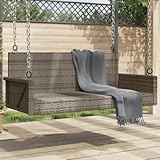 LLEZKBR Furniture Select - Schaukelbank grau 119x56x48 cm Polyrattan