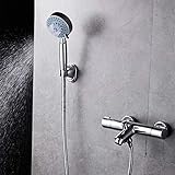 Generisch Shower System, Intelligentes Thermostat-Duschset for die Wandmontage, komplett aus Kupfer, Dreifach-Duscharmatur, Temperaturregelung, Duscharmatur (Farbe: -, Größe: -)