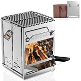 Barbecue-Holzkohlegrill aus Edelstahl, faltbarer tragbarer Camping-Grill für Garten, Hinterhof, Party, Picknick, Reisen, Kochen im Freien (silbergrau)