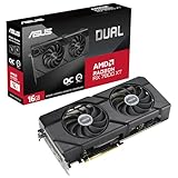 ASUS Dual Radeon RX 7800 XT OC Edition 16GB GDDR6 Gaming Grafikkarte (AMD Radeon RX7800XT, PCIe 4.0, 1x HDMI 2.1, 3x DisplayPort 2.1, DUAL-RX7800XT-O16G, schwarz)