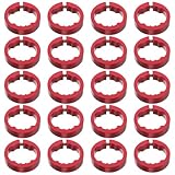 Alipis 20 Stück Fahrradlenker Sicherungsringe Fahrradlenker Zubehör Fahrradlenkerklemme Legierung Fahrradgriff Klemmringe Lenker Klemmring Handgriff Klemmringe Lenker Rot