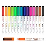 Shuttle Art Whiteboard Marker, 15 Farben Magnet Whiteboard Stifte (mit Radiergummi), abwischbar, Whiteboardstifte mit feiner Spitze, für Whiteboards, magnetischen Schreibtafeln, Spiegel geeignet