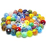 Jiahuade Glasmurmeln,20 Stück Glas Murmeln Kinder Murmelspiel,16mm Bunte Murmeln,Deko Glas Spielzeug,Transparent Handgefertigte Glasmurmeln,Glasmurmeln Bunt für Murmelspiel Kinder Haus Dekoration
