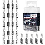 HPHOPE T20 Bit x 25Stück, Torx Bit T20 1/4' Sechskant-Antrieb (Länge: 25mm, Flip-Top-Box)