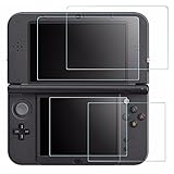 Display Schutz für Nintendo Neue 3DS XL, AFUNTA 4Pcs gehärtetes Glas für Top Screen und HD Clear Crystal PET Film für unteren Bildschirm, 3DS XL Film Zubehör